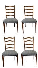 Load image into Gallery viewer, 6 Mid Century Ladder Back Dining Chairs
