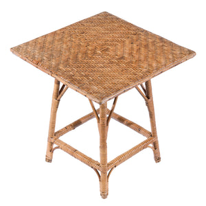 Small Rattan Bamboo Side Table
