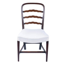 Load image into Gallery viewer, Set of Six Vintage Scalloped Ladderback Chairs, upholstered in Calico