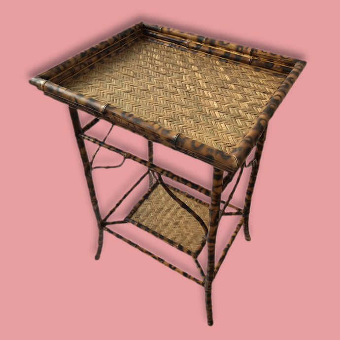 Burnt Bamboo Butlers Tray Table