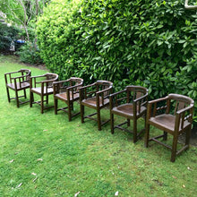 Load image into Gallery viewer, Vintage Heavy Wooden Chairs - Set of Six