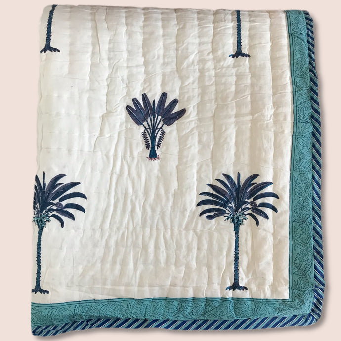 Hand Block Printed Indian Bedspread - GEORGIA