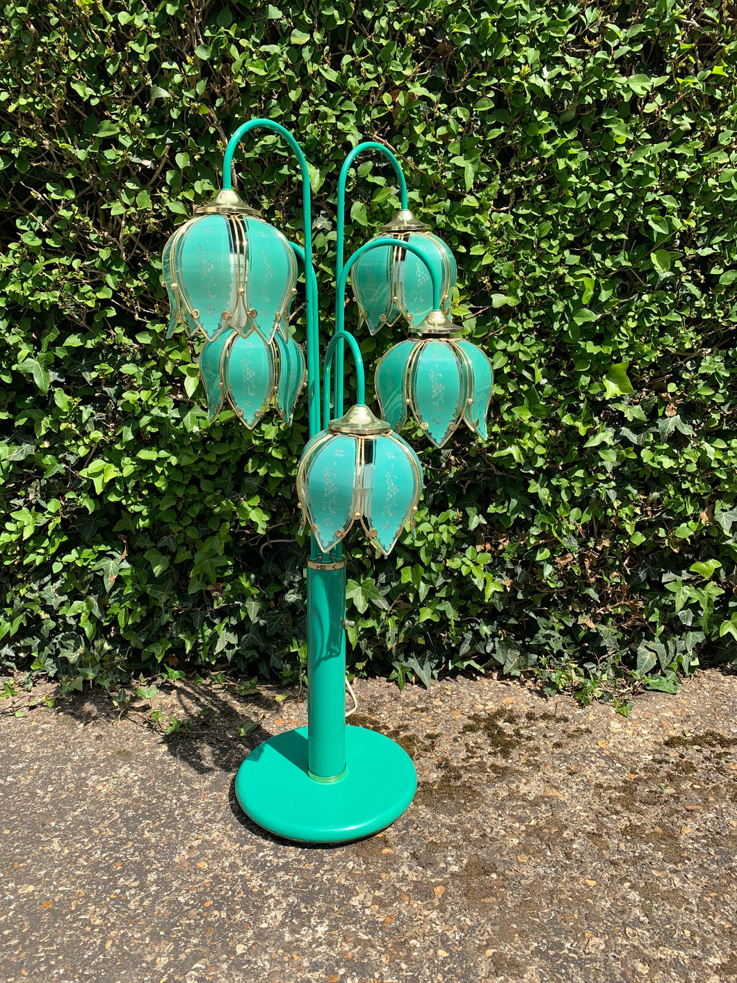 Vintage 1960s Green Floor Lamp