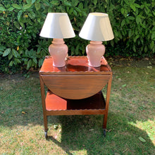 Load image into Gallery viewer, Pair of Pink Vintage Ceramic Ginger Jar Urn Table Lamps