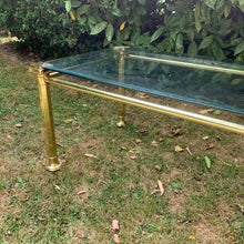 Load image into Gallery viewer, Mid-Century Brass Grecian Roman Column Coffee Table