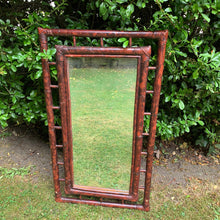 Load image into Gallery viewer, Vintage Bamboo Style Large Mirror