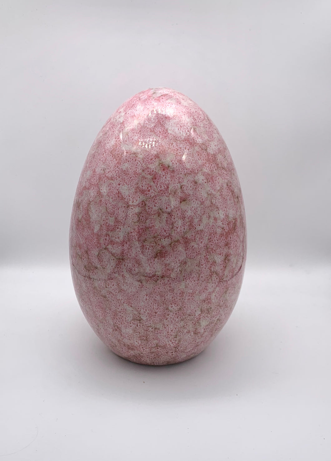 Hand Made Portuguese Decorative Pair of Pink Eggs