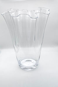 Mid Century Handkerchief Glass Vase