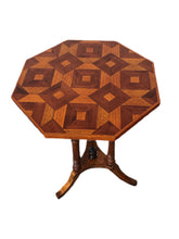 Load image into Gallery viewer, Vintage Octagonal Geometric Two Toned Occasional Table