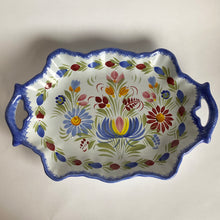 Load image into Gallery viewer, Vintage Hand Painted Quimper Faience Floral Serving Plate