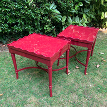 Load image into Gallery viewer, Pair of Hand Lacquered Antique Scalloped Tables
