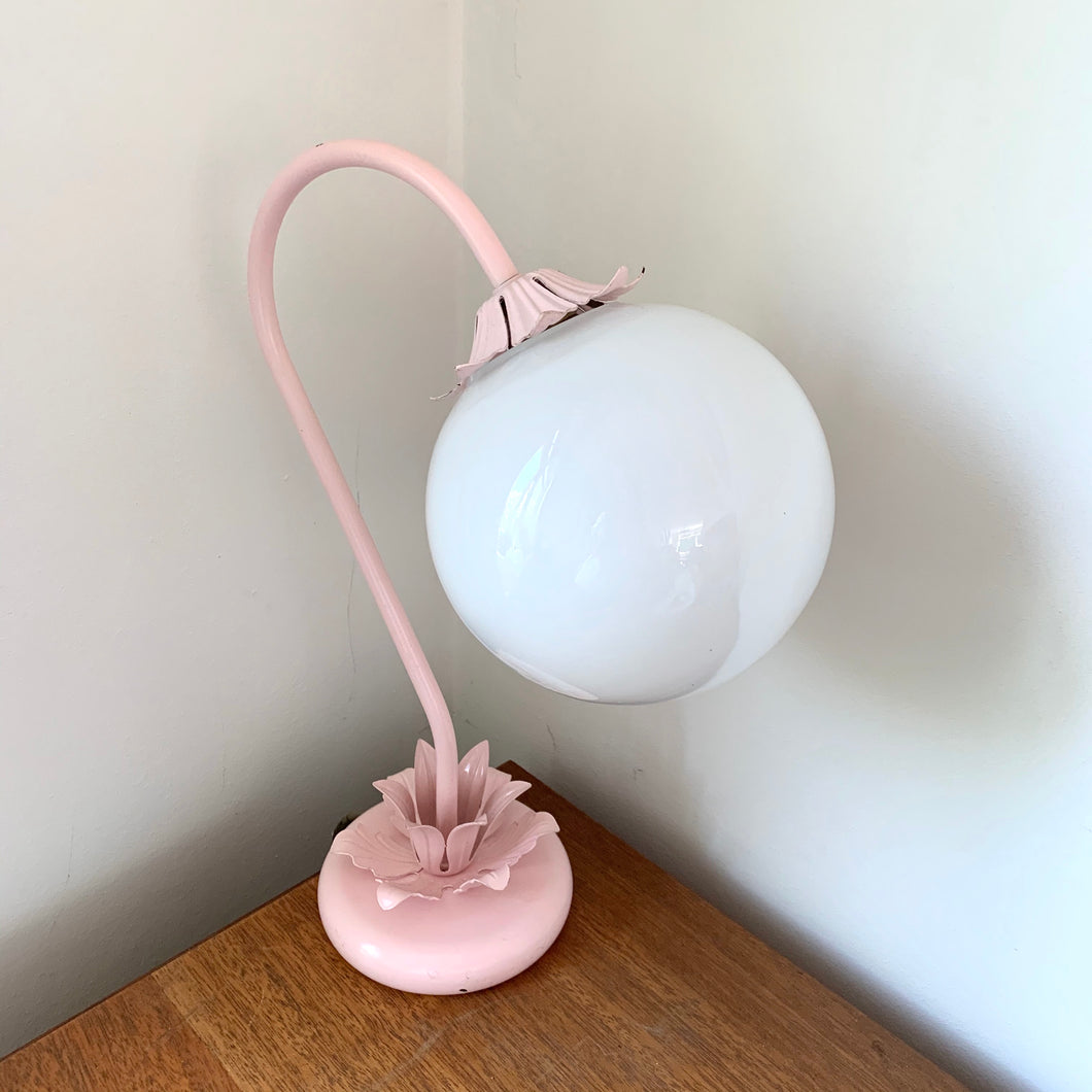 Vintage Pink French Tole Lamp