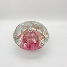 Load image into Gallery viewer, Vintage Pink and Gold Murano Mushroom Paperweight