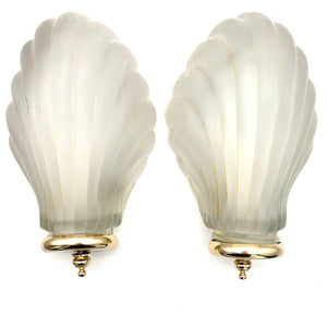 Pair Of Vintage 1960s Shell Wall Lights