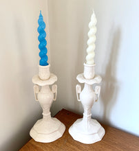 Load image into Gallery viewer, Pair of Beautiful Vintage Majolica Creamware Candlesticks
