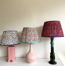 Load image into Gallery viewer, Leopard Print Paint Handmade Gathered Silk-lined Lampshades