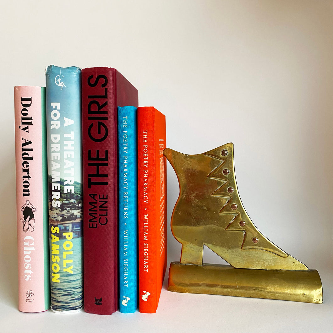 Vintage Brass Booted Bookends