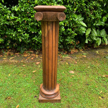 Load image into Gallery viewer, Heavy Mahogany Hand Carved Tall Column Plinth