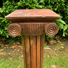 Load image into Gallery viewer, Heavy Mahogany Hand Carved Tall Column Plinth