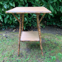 Load image into Gallery viewer, Bamboo and Seagrass Vintage Occasional Table
