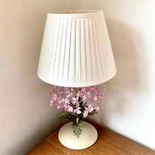 Load image into Gallery viewer, Italian Hydrangea Tole Table Lamp with Ivory Shade