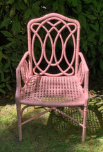 Load image into Gallery viewer, Pink Bamboo Lacquered Chair with Arms