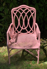 Load image into Gallery viewer, Pink Bamboo Lacquered Chair with Arms
