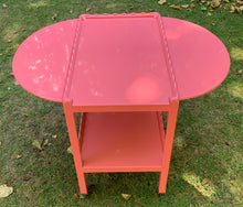 Load image into Gallery viewer, Pink Scalloped Hand Lacquered Drinks Trolley