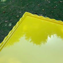 Load image into Gallery viewer, Yellow Scalloped Hand Lacquered Drinks Trolley