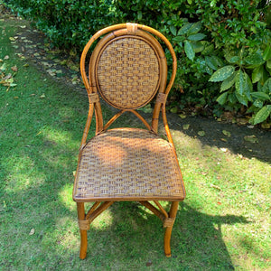 1970s Bamboo and Wicker Desk and Chair