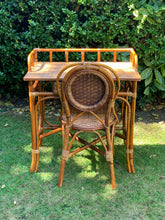 Load image into Gallery viewer, 1970s Bamboo and Wicker Desk and Chair