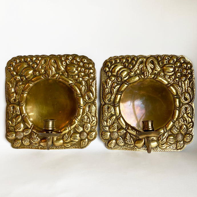 Vintage Swedish Brass Sconces