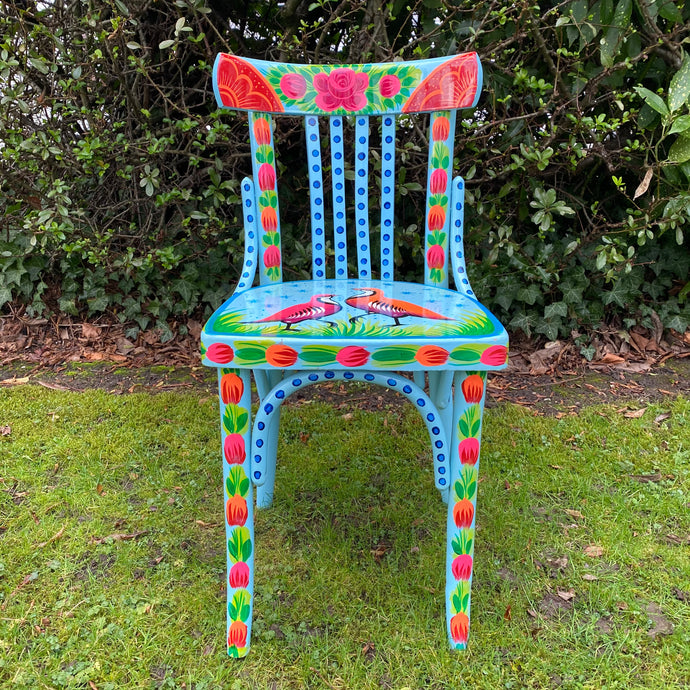 Hand Painted Indian Truck Style Chair