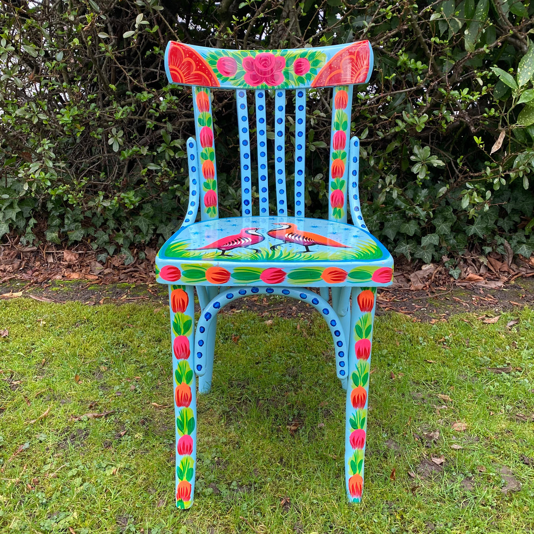 Hand Painted Indian Truck Style Chair