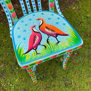 Hand Painted Indian Truck Style Chair