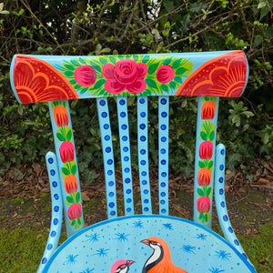 Hand Painted Indian Truck Style Chair