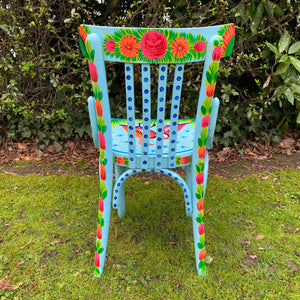 Hand Painted Indian Truck Style Chair