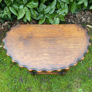 Antique Half Moon Scalloped Occasional Table