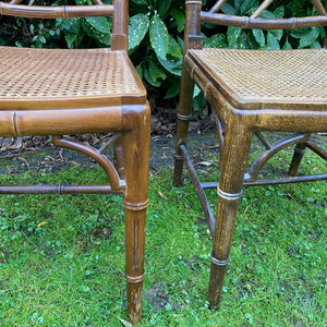 Vintage Bamboo Chinoiserie chippendale chairs