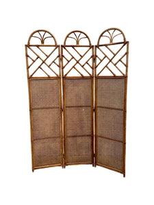 Vintage Rattan Bamboo and Cane Room Divider