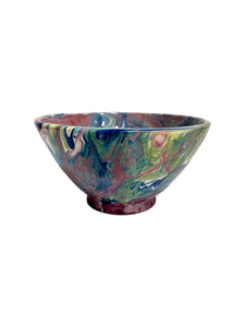 Handmade Marbled Ceramic Bowl
