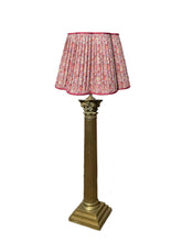 Load image into Gallery viewer, Vintage Tall Heavy Brass Column Table Lamp