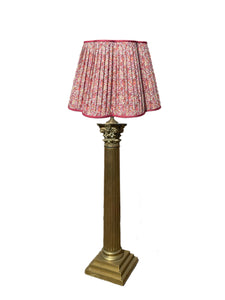 Vintage Tall Heavy Brass Column Table Lamp