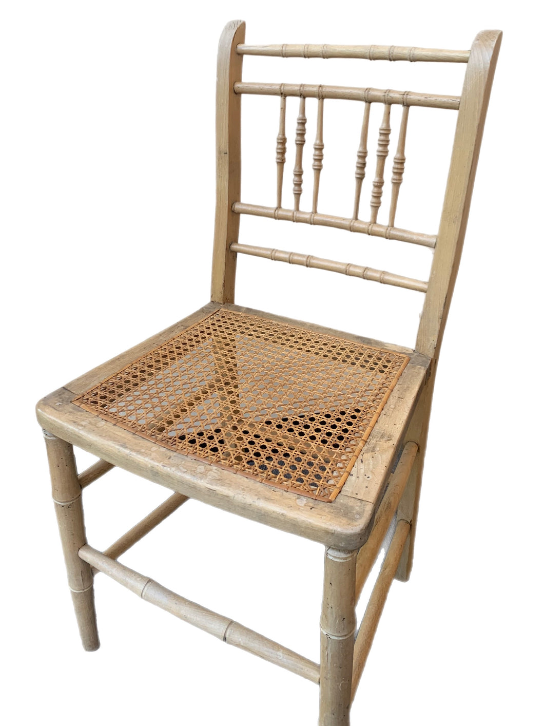 Bamboo and Cane Antique Occasional Chair