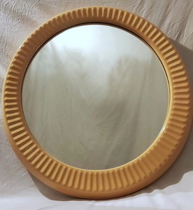 Yellow Ceramic 1970s Mirror