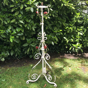 Vintage French Rose Tole Floor Lamp