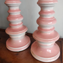 Load image into Gallery viewer, Pair of original 1960&#39;s pink ceramic lamps