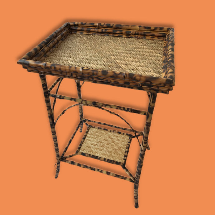 Burnt Bamboo Butlers Tray Table