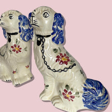 Load image into Gallery viewer, Antique Pair of Hand Painted Staffordshire Dogs