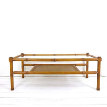 Load image into Gallery viewer, Beautiful Mid Century Bamboo and Cane Coffee Table